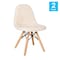 Flash Furniture 2PK Off-White Kids Faux Sherpa Chairs - Wood Legs, 2PK DL-DA2018-2-W-2-GG - alternate 5